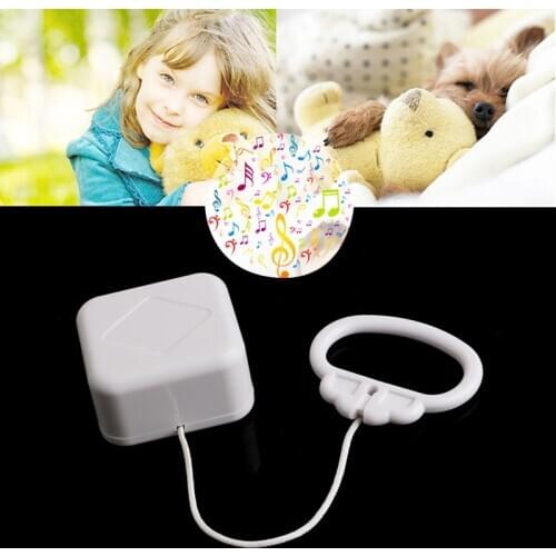 Pull String Cord Music Box White Baby Bed Bell Kids Toy Random Songs GXMB