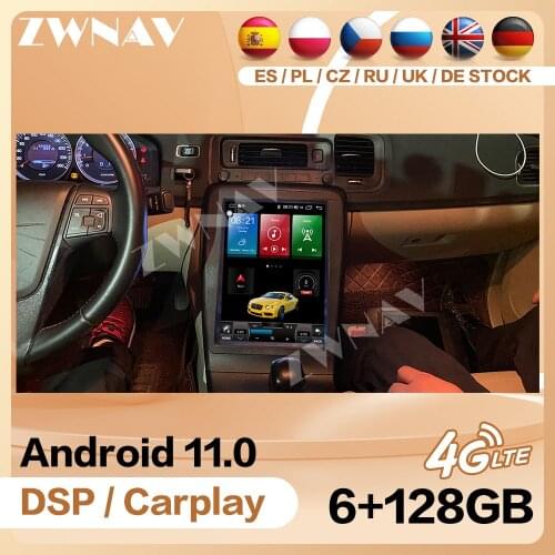 6+128G Tesla Carplay Radio Receiver For Volvo S60 V60 2011-2018 Car Android 11 Player Video GPS Head Unit Auto Audio Stereo