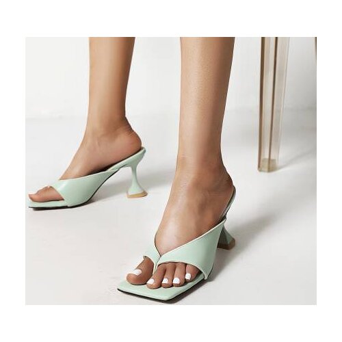 Summer The New Fashion Ladies slippers High heel Womens shoes root Comfortable Big size 34-48 Heel height 9cm summer slipper