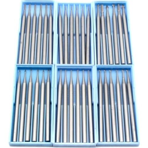 6Pcs Alloy Tungsten Steel Drill Bit For Olive Amber Engraving 2.35MM Shank Wood Milling Cutter Tools