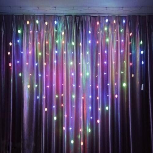 LED Love Heart String Light 2*1.5M Butterfly Curtain Light Wedding Party Garden Decor Light String C