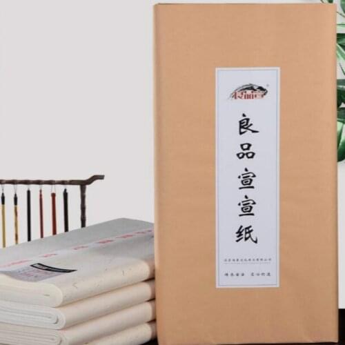 100sheets Raw Ripe Xuan Paper High Grade Painting Calligraphy Half Ripe Rice Paper Landscape Painting Special Rijstpapier