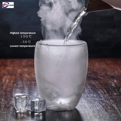 Heat-Resistant Double Wall Glass Cup Water Bottle Coffee Cup Set Handmade Beer Mug Tea Whiskey Glass Cups