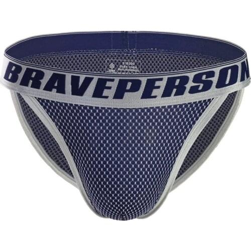 New Arrival 2019 BRAVE PERSON Brand Male Underwear Men Briefs Mens Sexy Underpants Low-waist High Fork Nylon Sexy Briefs