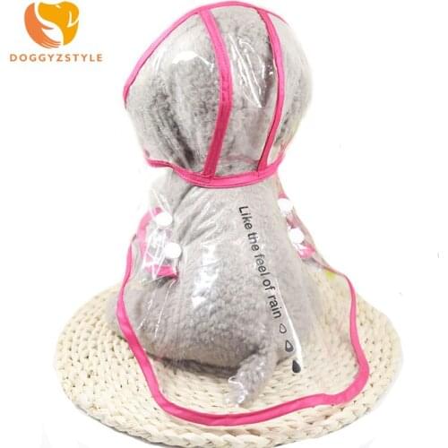XS-2XL Pet Dog Raincoat Cat Waterproof Transparent Clothes Puppy Outdoor Customs Clothing for Small Dogs Rain Cover Jacket