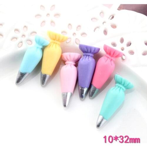 10pcs 10*32MM DIY resin multicolor Cream gum charms pendants kawaii cabochon ornament craft decoration fashion jewelry making