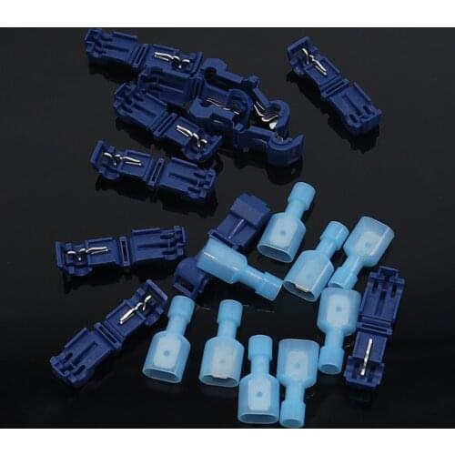 30pcs(15set) T2 Wire Connectors Quick Electrical Cable Waterproof Connectors Snap Splice Lock Wire Terminal Crimp Hand Tool Set