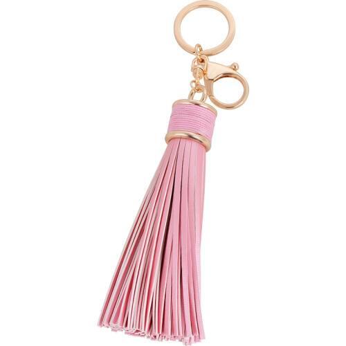 Beadsland PU Leather Tassel Pendant Women Keychain Match Handbag Car Key Buckle Fashionable Retro Gift Euramerican Hot Selling