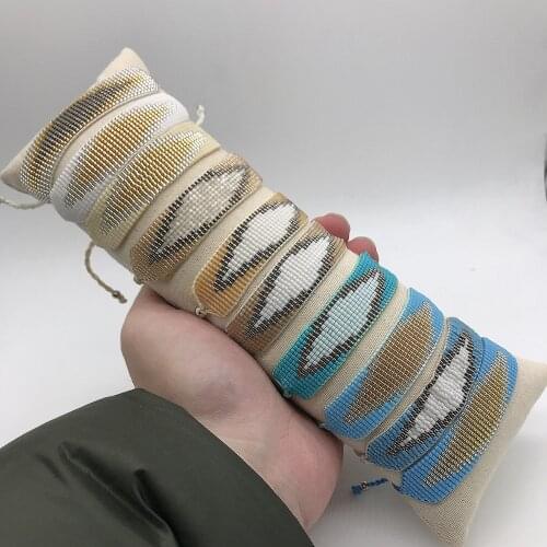 BLUESTAR MIYUKI Bead Bracelets Turkish Evil Eye Pulseras Mujer Moda Handmade Braided Loom Bead Armband 2021