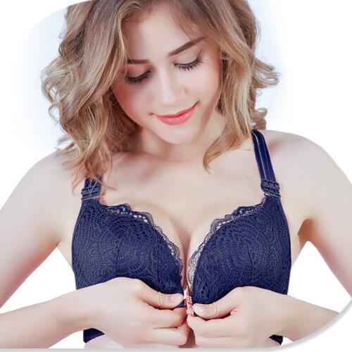 Big bra Front buckle lace embroidery big cup plus size bra