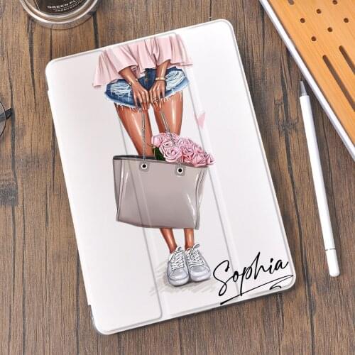 Custom Name Signature for 10.2 iPad 8th Generation Case 2020 Air 4 Pro 11 Pencil Holder 7th Funda Mini 5 Air 2 6th 5th DIY Gifts