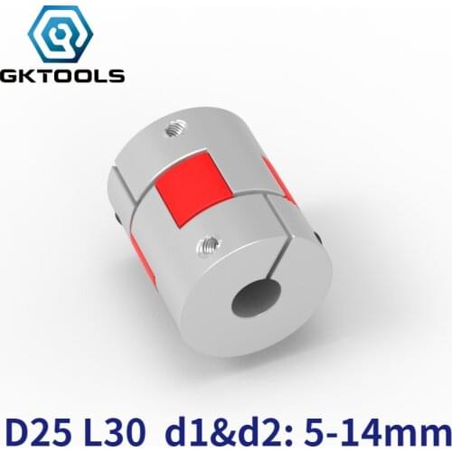 D25L30 BW Two Jaws Coupler Aluminium Plum Flexible Shaft Coupling Motor Connector CNC Flexible Couplings 5/6/6.35/8/10/12mm