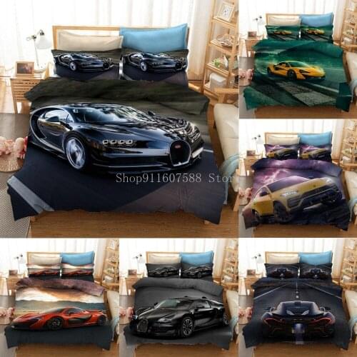 3d Racing Car Bedding Set Boys Kids Comforter King Queen Single Design Bedclothes Fashion Duvet Cover Sets Decor