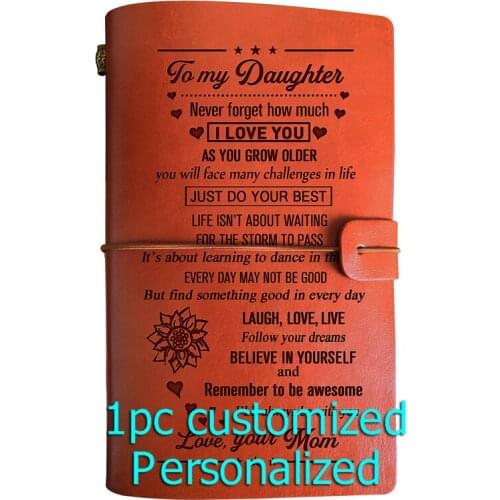 Engraved Leather journal personalized gifts to my husband BJ163 Customized Notebook A5 Dropshipping Supplier US Store Diary