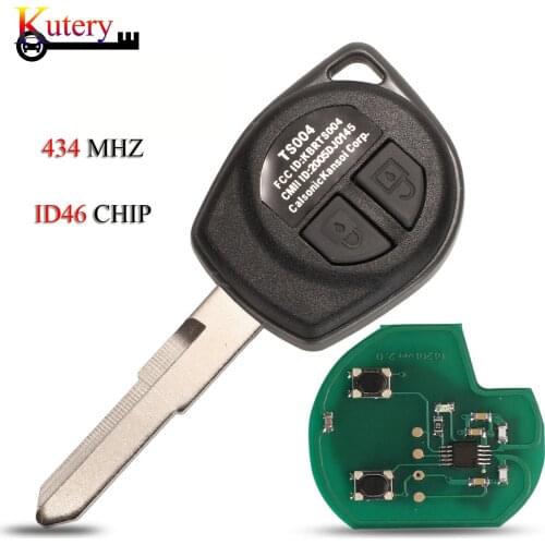 Kutery Remote Car Key For Suzuki Swift 433MHZ ID46 Chip KBRTS004 With 2 Buttons