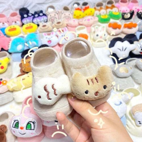Summer Baby Girls Boys Home Floor Non-slip Dispensing Socks Cartoon Doll Cotton Socks for 0-3Y Toddlers Kids Newborn Infant