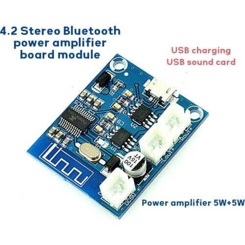 Mini 4.2 stereo Bluetooth-compatible Amplifier Board Audio Module F class 5W+5W with Charging DIY Modified Speaker Accessories
