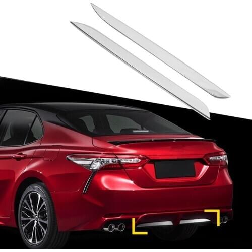 Pcmos Stainless Steel Rear Bumper Rear Lip Cover Trim Fit For Toyota Camry 2018 Chromium Styling Stickers Exterior Accessories