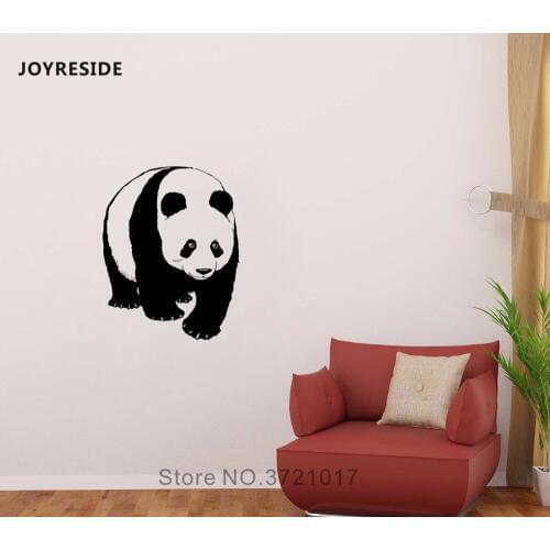 JOYRESIDE Panda Wall Cute Animals Decal Vinyl Stickers Interior Decor Bedroom Living Room Home Design Decoration Art Mural A221
