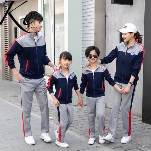 KE New 2020 sport set unisex couple love uniforms spring autumn suits man woman kids school clothing casual sportswear fitness