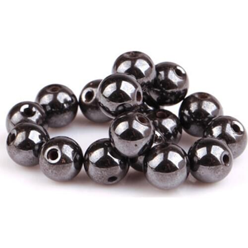 Wholesale Varied Sizes Black Round Nomagnetic Hematite Natural Stone Beads For Bracelet Jewelry For Needlework Made From Natural