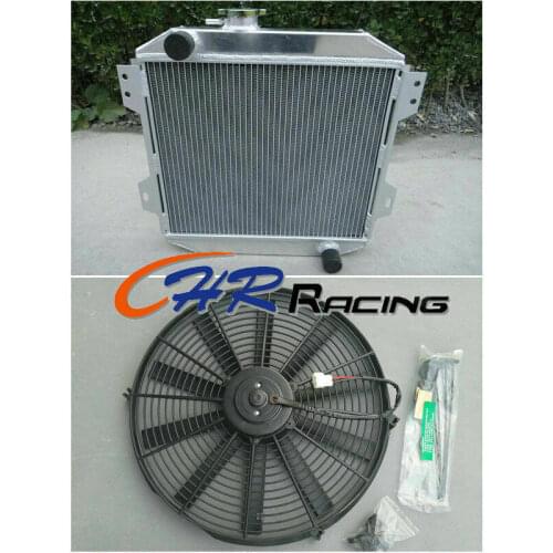 Alloy radiator&Fan For Ford Capri MK1 MK2 MK3 Kent 1.3/1.6L/2.0 Essex/Escort 1.6