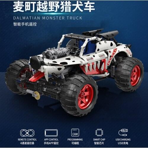 High Tech MOC RC Car 88006 App Remote Operation Off-Road Vehicle Model Small Particles Assembled Building Blocks Boy Toys Gift