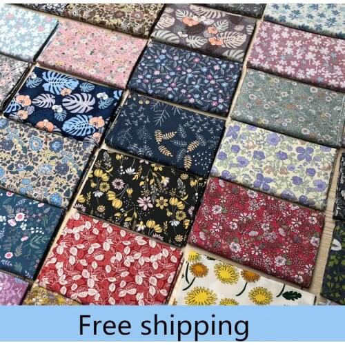 100% Cotton Twill Fabric Floral printed For Making Clothes Baby Dress Sewing Bed Sheet Pillow Cover DIY patchwork quilt Fabrics