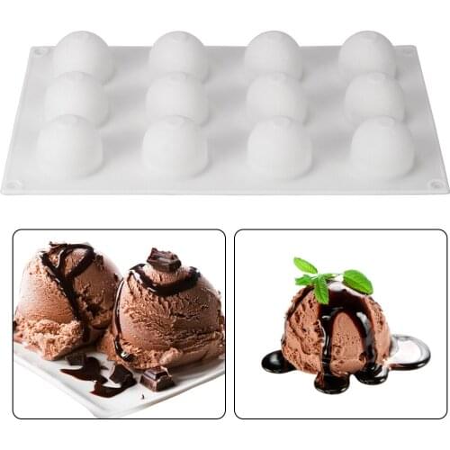 Dessert Decoration Silicone Mousse Mold Chocolate Cake Sugarcraft Mold Kitchen Baking Tool Round Ball
