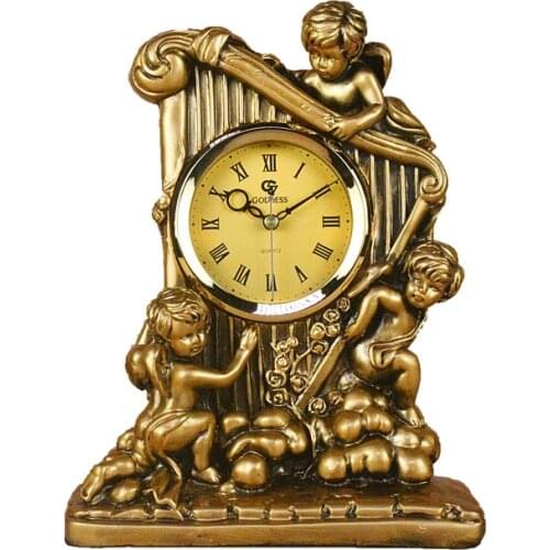 Wedding gift European retro goddess clock watch decoration living room bedroom desk Antique Home Chinese Valentines gift