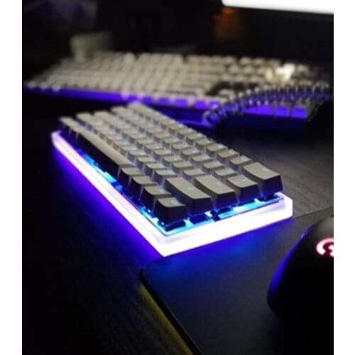 Light Transmission Mechanical Keyboard Shell Special For GH60 DIY Keyboard Accessories Milky Color Design Keyboard Case