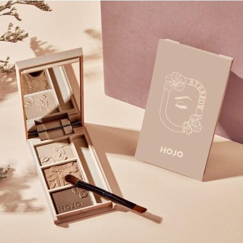 Three-color Eyebrow Powder Plaette Natural Eyebrow Makeup Long Lasting Waterproof Smooth Facial Contouring Powder Nose Shadow