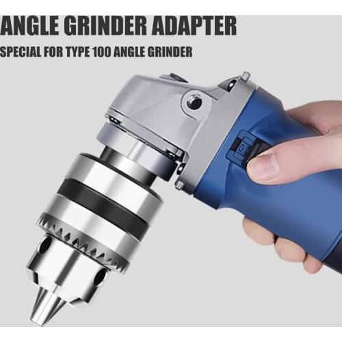 Angle Grinder Electric Drill Head Conversion Collet 10mm Chuck Holder Power Drill Adapter for 4 inch Angle Grinder Accessories