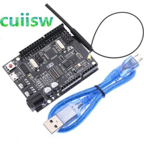 UNO R3 + WiFi ATmega328P+ESP8266 (32Mb memory) USB-TTL CH340G For Arduino Uno NodeMCU WeMos ESP8266 One New Arrival