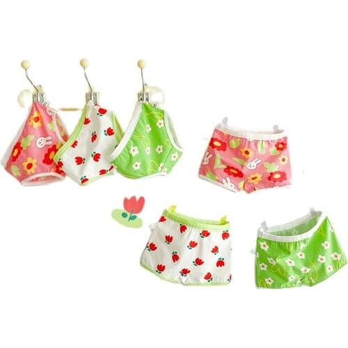 Korean 3pcs Children Briefs Cartoon Girls Lovely And Comfortable Underwear High Quality Cotton Baby Girl Underpants Panties Kids