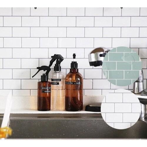 3D Waterproof Self-adhesive Tile Stickers Mosaic Vinyl Wall Stickers Home Decor Kitchen Bathroom DIY Peel And Stick Wallpaper