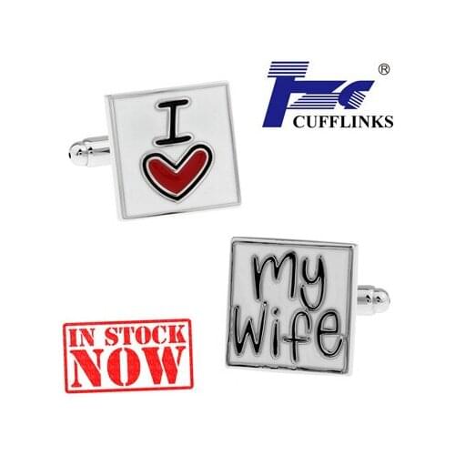 I Love My Wife Wedding Cufflink Cuff Link 2 Pairs Free Shipping Promotion