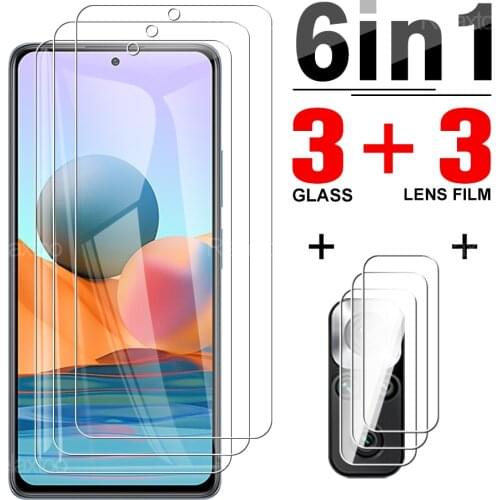 6 In 1 Full Cover Tempered Glass Protector For Xiaomi Redmi Note 10 Pro Camera Lens Protective Glas For Redme Note10 10Pro 6.67"