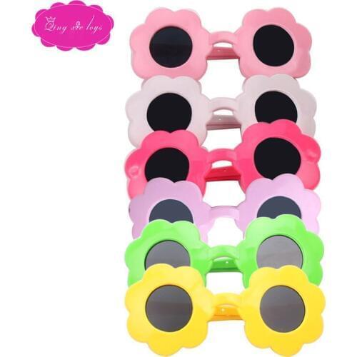 18 inch Girls doll glasses floral sunglasses American newborn accessories Baby toys fit 43 cm baby dolls c195