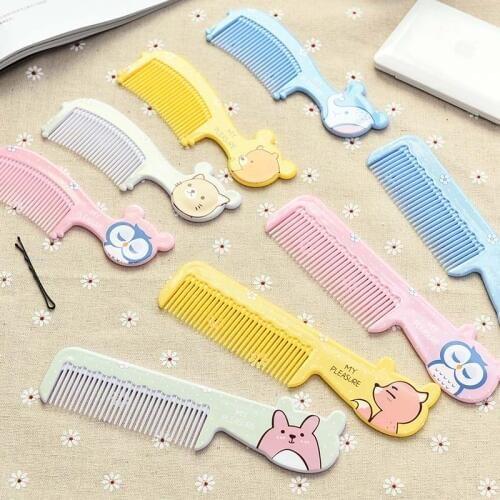 2Pcs (1 Big+1 Small) Safe Baby Hairbrush Newborn Hair Brush Kids Travel Comb Head Massager for Boys and Girls