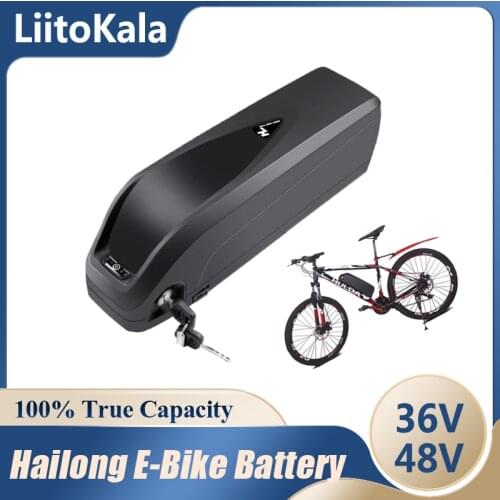 LiitoKala 36V 48V 10Ah 12Ah 15Ah 20Ah Electric Bike Battery Hailong 18650 Cells Pack Powerful Bicycle Lithium Battery USB Port