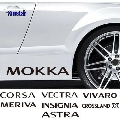 2pcs Car Stickers Decals For Opel OPC Astra J H G K Insignia Corsa D B E Mokka Vectra Meriva Vivaro Crossland X