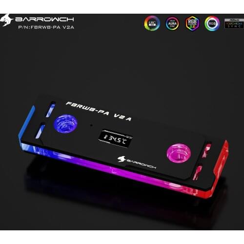 Barrowch color screen digital display memory cold head set RAM water cooling block / kit, LRC 2.0 lighting 5v 3 pin FBRWB-PA V2