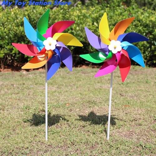 Hot Sale 1 Pcs NEW Garden Yard Party Camping Windmill Wind Spinner Ornament Decoration Kids Toy