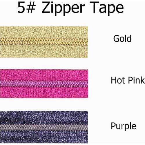 Colorful Coil Zipper for Zipper Heads Size #5 Nylon Zipper Tape Slide with Plastic Teeth Making Purse Handbag Sewing Hardware