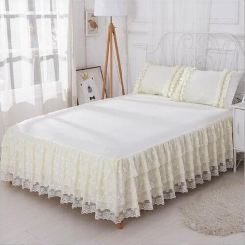 Hot selling bed skirt lace with high quality beautiful bed skirt