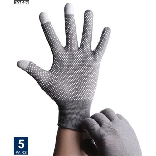 5 Pairs Sunscreen Non-slip Sports Gloves Men/Women Thin Short Outdoor/Mountaineering/Driving/Cycling Touch Screen Gloves