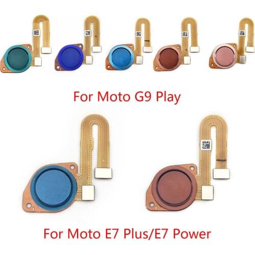 New For Moto G9 Play One Hyper G Power E7 Plus E7 Power Home Button FingerPrint Touch ID Sensor Flex Cable Ribbon Replacement