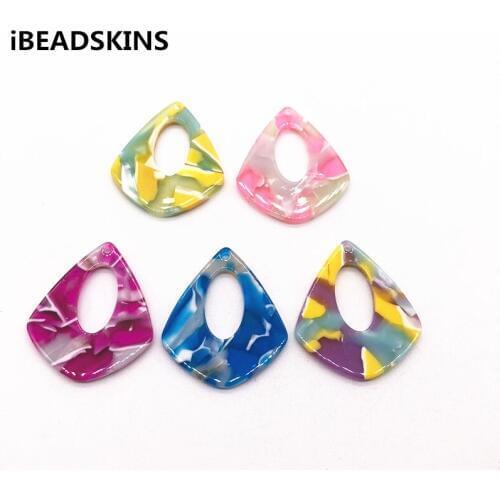 New arrival! 34x29mm 50pcs acetic acid drop shape charm for earrings accessories/Earring parts Jewelry Findings making