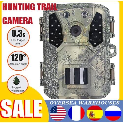 Hunting Trail Camera 20MP 1080P Photo Trap Infrared Hunting Cameras 0.3S Trigger Wildlife Wireless Surveillance Tracking Cams